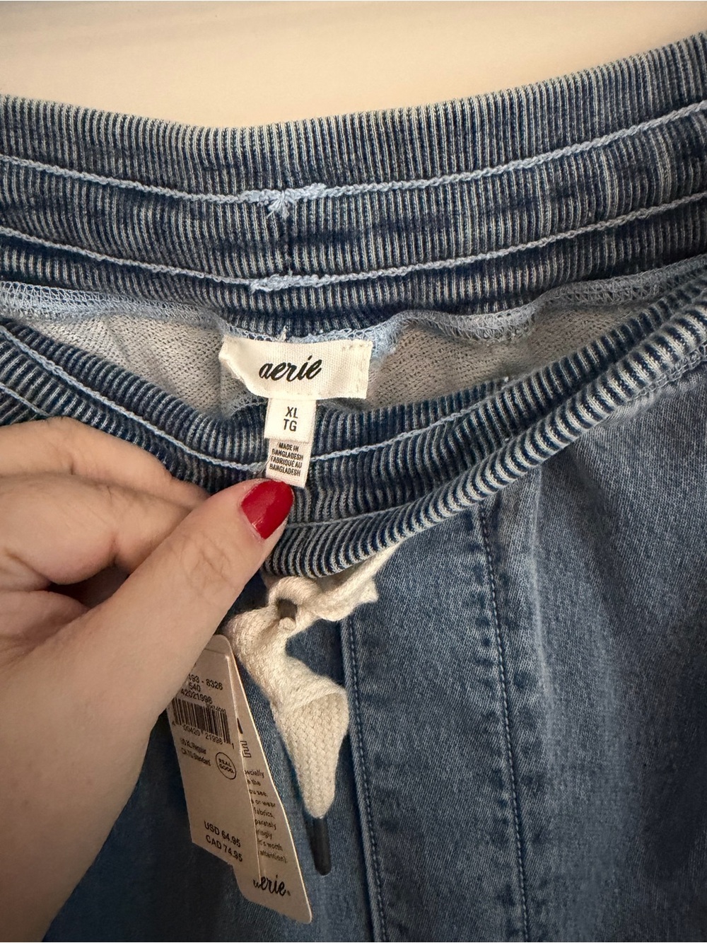 aerie Light Blue Wide-Leg Denim Pants - Picture 4 of 5